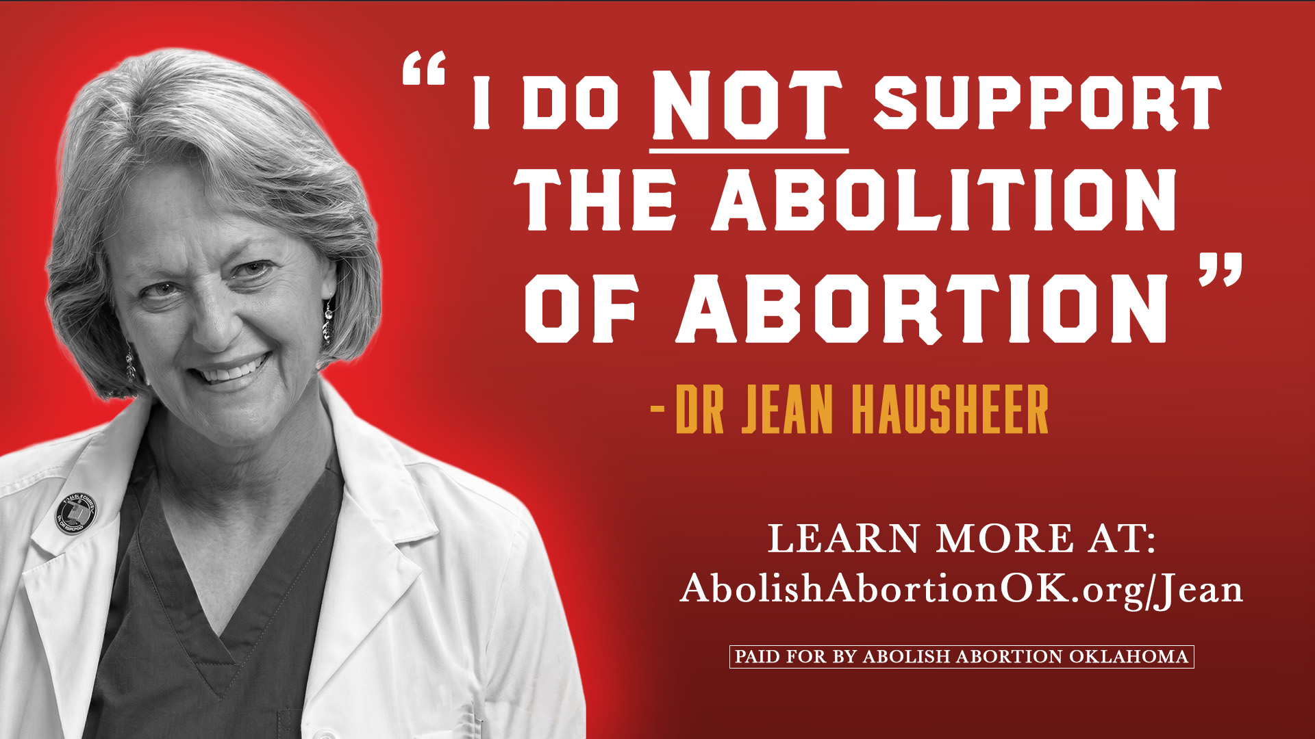 Jean Hausheer Would NOT Abolish Abortion in Oklahoma